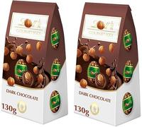 Lindat Gourmet Eggs Dark Chocolate with Whole Roasted Hazelnuts 130g (Pack of 2)