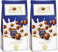 Lindat Gourmet Milk Chocolate Eggs with Whole Roasted Hazelnut 130g (Pack of 2)