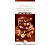Lindat Les Grandes Dark Chocolate Hazelnut Bar, 150g - pack of 4