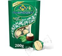 Lindat Lindor Dark Mint Chocolate Truffles 200g, 70% Cocoa dark chocolate truffles with a smooth melting mint filling
