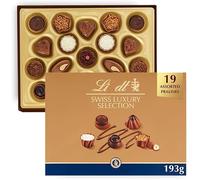 Lindat Swiss Luxury Selection, 193g - Medium Gift Box with 19 Assorted Milk, White & Dark Chocolates