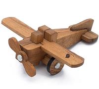 Lindbergh's Spirit: Wooden 3D Brain Teaser Airplane Puzzle Stocking Filler Genius STEM Skill Builder Interlocking Game Educational Problem Solving Toy for Kids & Corporate Desk Accent