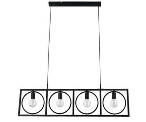 Lindby 4 Points Mattheja Modern Style e.g. Living Room Dining Room Black Fabric/Silk Bulb E27