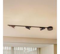 Lindby 48V Lumaro track lighting system, 3 LED strips, black, CCT
