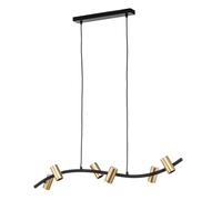 Lindby 6 Points Anito, Style Design, e.g. for Living Room, Dining Room, Black, Metal, E27 Bulb