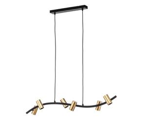 Lindby 6 Points Anito, Style Design, e.g. for Living Room, Dining Room, Black, Metal, E27 Bulb