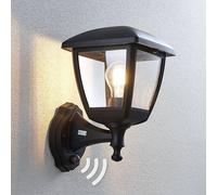 Lindby Acelya outdoor wall lantern with a motion detector