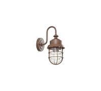 Lindby Adalie Outdoor Wall Light (Lantern) (Splash-Proof (Country House, Vintage Rustic) in Brown Metal (1 Bulb E27) - Outdoor Wall Lights Wall Lamp LED Outdoor Lamp Outdoor