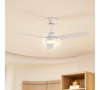 Lindby Aerallo LED ceiling fan, white, CCT, quiet