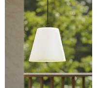 Lindby Alaida outdoor hanging light, white, plastic, E27, IP65