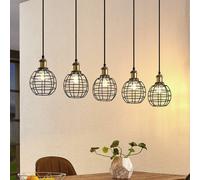 Lindby Alexej hanging light with a cage look