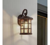 Lindby Ankea outdoor wall lamp, rust/amber, 37 cm, IP23, E27
