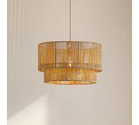 Lindby Anuva pendant light, Ø 45 cm, beige, paper, E27