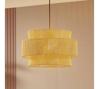 Lindby Anuva pendant light, natural, paper, Ø 45 cm