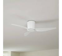 Lindby Aulo ceiling fan, white, DC, quiet, Ø 123 cm