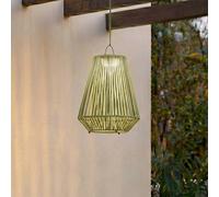 Lindby Austas LED solar hanging lamp, green, Ø 32 cm, USB, IP54