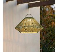 Lindby Austas LED Solar Hanging Lamp, green, Ø 50 cm, USB, IP54