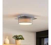 Lindby Aviola ceiling lamp, metal, textile, 18 cm long
