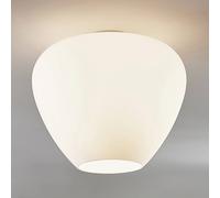 Lindby Bibiane glass ceiling lamp, opal white