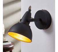 Lindby Black and gold wall light Julin