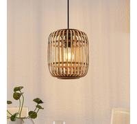 Lindby Canyana pendant light, natural, rattan, Ø 22 cm