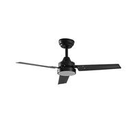 Lindby Ceiling Fan with Light, LED 3 Blades Kitchen Living Room Lamp Modern Bedroom Reversible Summer/Winter Mode Ø105 Black