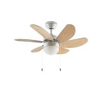 Lindby Ceiling Fans with Lighting Minja (modern) in Silver made of Metal for e.g. Living Room & Dining (1 light source, E14) from