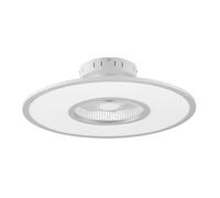 Lindby Ceiling Fans with Lighting Romea dimmable (modern) in Silver for e.g. Living Room & Dining (1 light source,) from