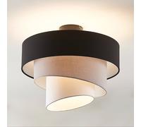 Lindby ceiling lamp Coria, black/grey/white, Ø 40 cm, E27