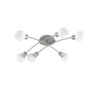 Lindby Ceiling Light Agmar dimmable (Modern) in Silver Made of Metal for e.g. Living Room & Dining (6 Light Sources, E14) from Ceiling lamp