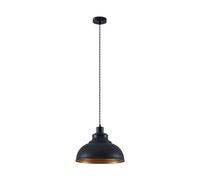 Lindby Ceiling Light Albertine dimmable (Vintage, Antique) in Black Made of Metal for e.g. Living Room & Dining (1 Light Source E27) from Pendant Lighting lamp Hanging Ceiling