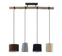 Lindby Ceiling Light Amilia dimmable (Modern) in Brown Made of Textile for e.g. Living Room & Dining (4 Light Sources, E27) from Pendant Lighting lamp Hanging Ceiling