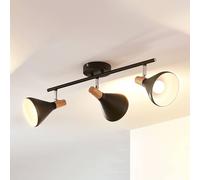 Lindby ceiling light Arina, 53 cm, black, 3-bulb, E14