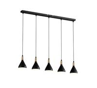 Lindby Ceiling Light Arina dimmable (Modern) in Black Made of Metal for e.g. Living Room & Dining (5 Light Sources, E14) from Pendant Lighting lamp Hanging Ceiling