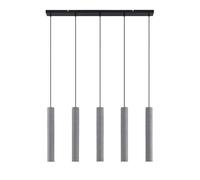 Lindby Ceiling Light Concretto dimmable (Modern) in Silver for e.g. Living Room & Dining (5 Light Sources, GU10) from Pendant Lighting lamp Hanging Ceiling