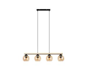 Lindby Ceiling Light Enrique dimmable (Modern) in Brown Made of Glass for e.g. Living Room & Dining (4 Light Sources, E27) from Pendant Lighting lamp Hanging Ceiling