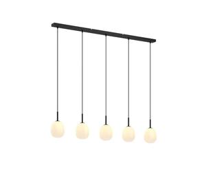 Lindby Ceiling Light Etiena dimmable (Modern) in Black Made of Glass for e.g. Living Room & Dining (5 Light Sources, G9) from Pendant Lighting lamp Hanging Ceiling