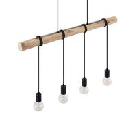 Lindby Ceiling Light Ferris dimmable (Vintage, Antique) in Brown Made of Metal for e.g. Living Room & Dining (4 Light Sources E27) from Pendant Lighting lamp Hanging Ceiling
