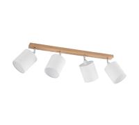 Lindby Ceiling Light Imarin dimmable (Scandinavian) in Brown Made of Wood for e.g. Living Room & Dining (4 Light Sources, E27) from floodlight Spotlight