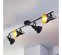 Lindby ceiling light Julin, 85 cm, 4-bulb, black-gold