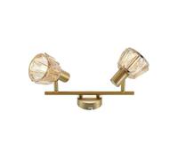 Lindby Ceiling Light Kosta dimmable in Gold Made of Metal for e.g. Living Room & Dining (2 Light Sources, E14) from floodlight Spotlight