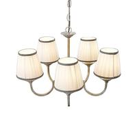 Lindby Ceiling Light Lumiel dimmable in Bronze Made of Textile for e.g. Living Room & Dining (5 Light Sources, E14) from Chandeliers Lighting Lamp Pendant Hanging lamp Ceiling