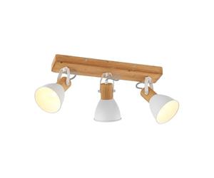 Lindby Ceiling Light Merela dimmable (Scandinavian) in Brown Made of Wood for e.g. Living Room & Dining (3 Light Sources, E14) from floodlight Spotlight