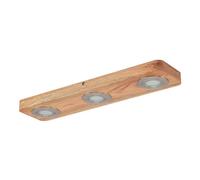 Lindby Ceiling Light Mikari (Modern) in Brown Made of Wood for e.g. Living Room & Dining (3 Light Sources,) from floodlight, Spotlight