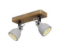 Lindby Ceiling Light Mitis dimmable (Industrial Design) in Brown for e.g. Living Room & Dining (2 Light Sources, GU10) from floodlight Spotlight