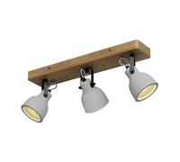 Lindby Ceiling Light Mitis dimmable (Industrial Design) in Brown for e.g. Living Room & Dining (3 Light Sources, GU10) from floodlight Spotlight