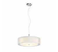 Lindby Ceiling Light Pikka dimmable (Modern) in White Made of Textile for e.g. Living Room & Dining (3 Light Sources, E27) from Pendant Lighting lamp Hanging Ceiling