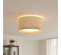 Lindby ceiling light Soula, Ø 40 cm, beige, plastic, E27