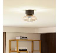 Lindby ceiling light Sylphie, Ø 20 cm, glass, amber