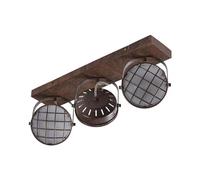 Lindby Ceiling Light Tamin dimmable (Industrial Design) in Brown Made of Metal for e.g. Living Room & Dining (3 Light Sources, G9) from floodlight Spotlight